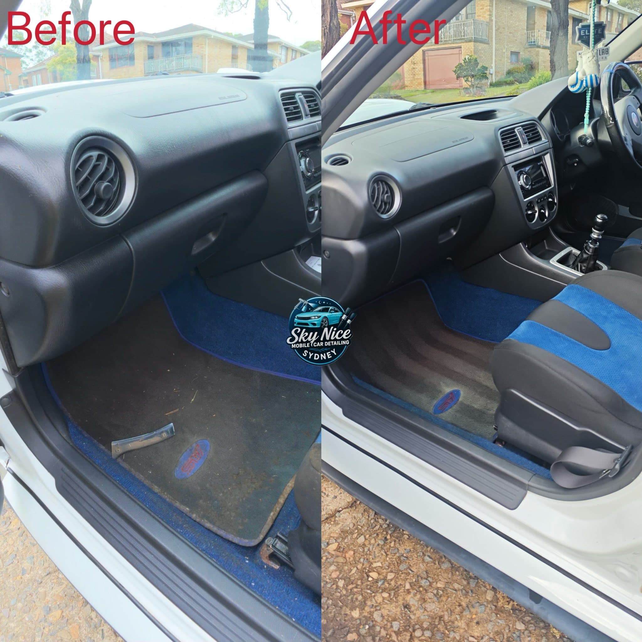 Car interior after cleaning - pristine interior